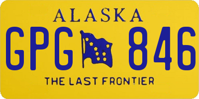 AK license plate GPG846