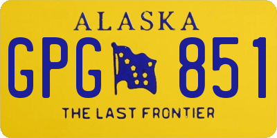 AK license plate GPG851