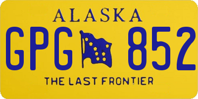 AK license plate GPG852