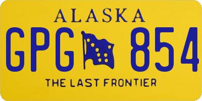 AK license plate GPG854