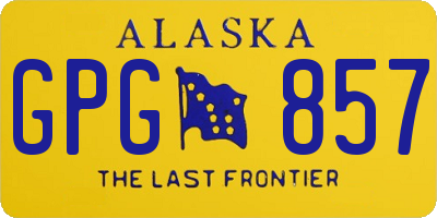 AK license plate GPG857