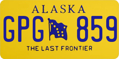 AK license plate GPG859