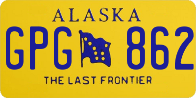 AK license plate GPG862