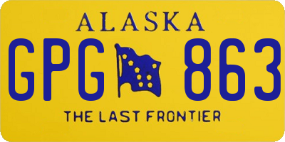 AK license plate GPG863