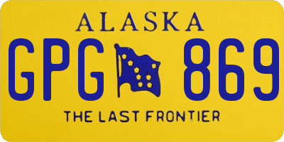 AK license plate GPG869