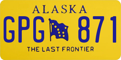 AK license plate GPG871