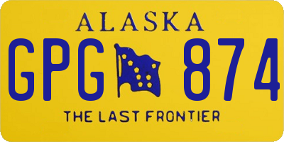 AK license plate GPG874