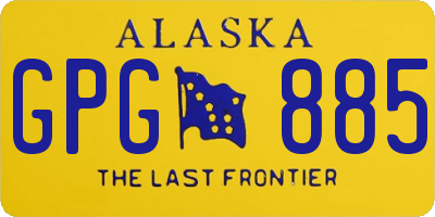 AK license plate GPG885