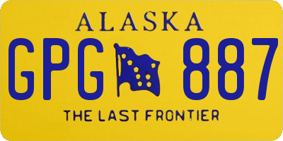 AK license plate GPG887