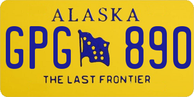 AK license plate GPG890