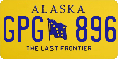 AK license plate GPG896