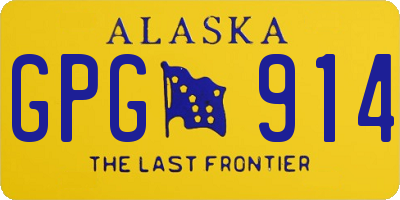 AK license plate GPG914
