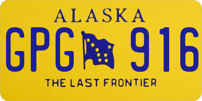 AK license plate GPG916