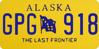 AK license plate GPG918