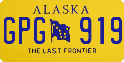 AK license plate GPG919