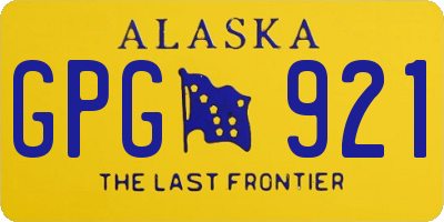 AK license plate GPG921