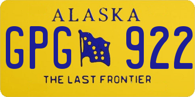 AK license plate GPG922