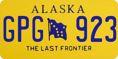 AK license plate GPG923