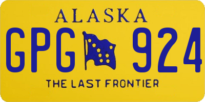 AK license plate GPG924