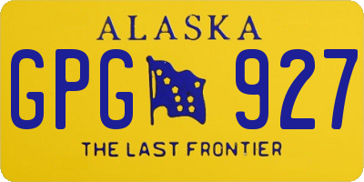 AK license plate GPG927
