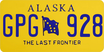 AK license plate GPG928