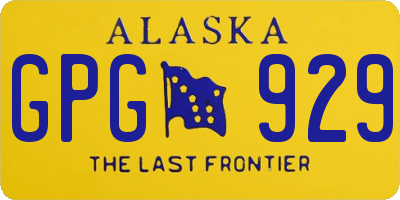 AK license plate GPG929