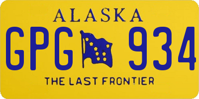 AK license plate GPG934