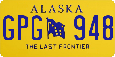 AK license plate GPG948
