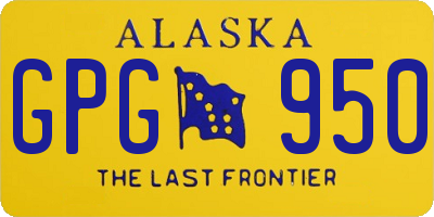 AK license plate GPG950