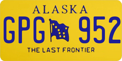 AK license plate GPG952