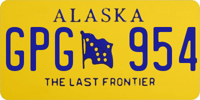 AK license plate GPG954