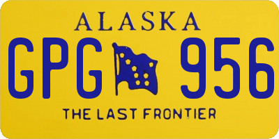AK license plate GPG956