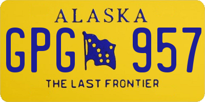 AK license plate GPG957