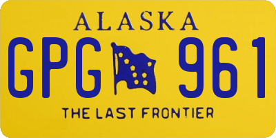 AK license plate GPG961