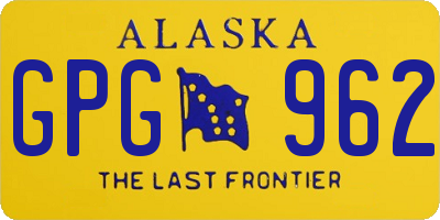AK license plate GPG962
