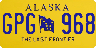 AK license plate GPG968