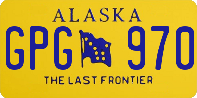 AK license plate GPG970