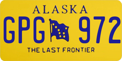 AK license plate GPG972