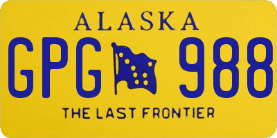 AK license plate GPG988