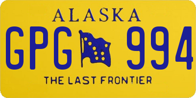 AK license plate GPG994