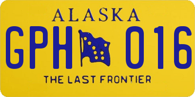 AK license plate GPH016
