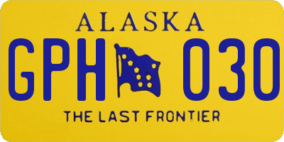 AK license plate GPH030