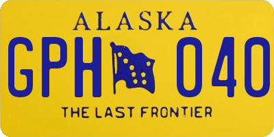 AK license plate GPH040