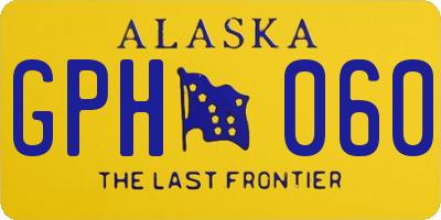 AK license plate GPH060