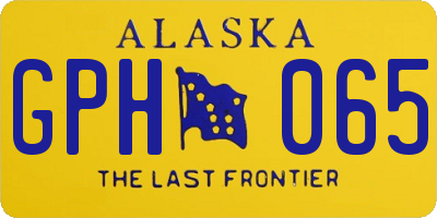 AK license plate GPH065