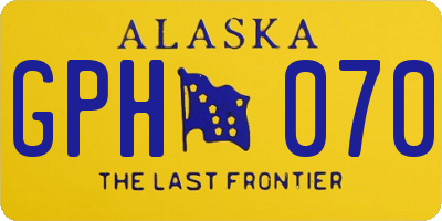AK license plate GPH070