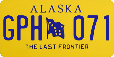 AK license plate GPH071