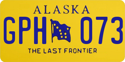AK license plate GPH073