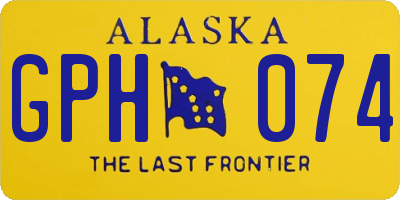 AK license plate GPH074