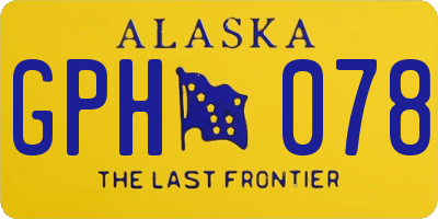 AK license plate GPH078